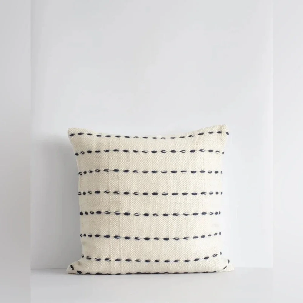 Down Feather Pillow Aztec Dash Cashmere Feel Knit Full Zip Pillow Cover Sample